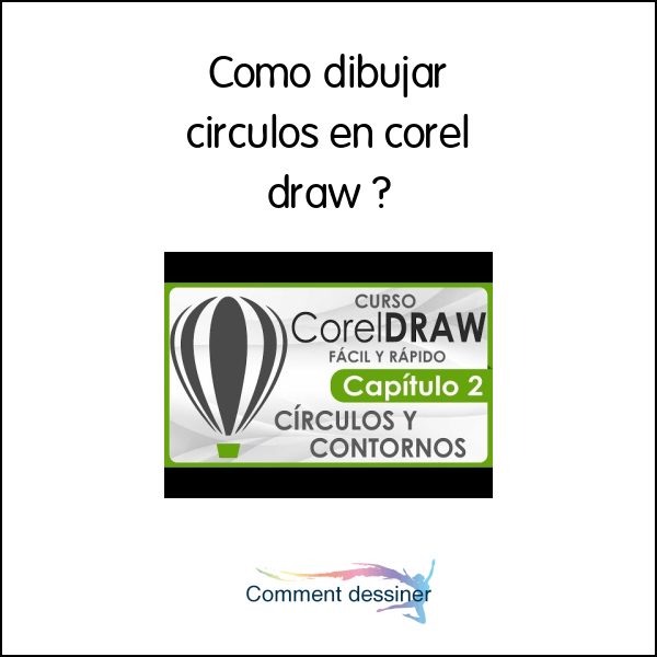 Como dibujar circulos en corel draw